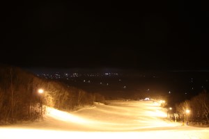 五鹿山スキー場から望む湧別方面の夜景